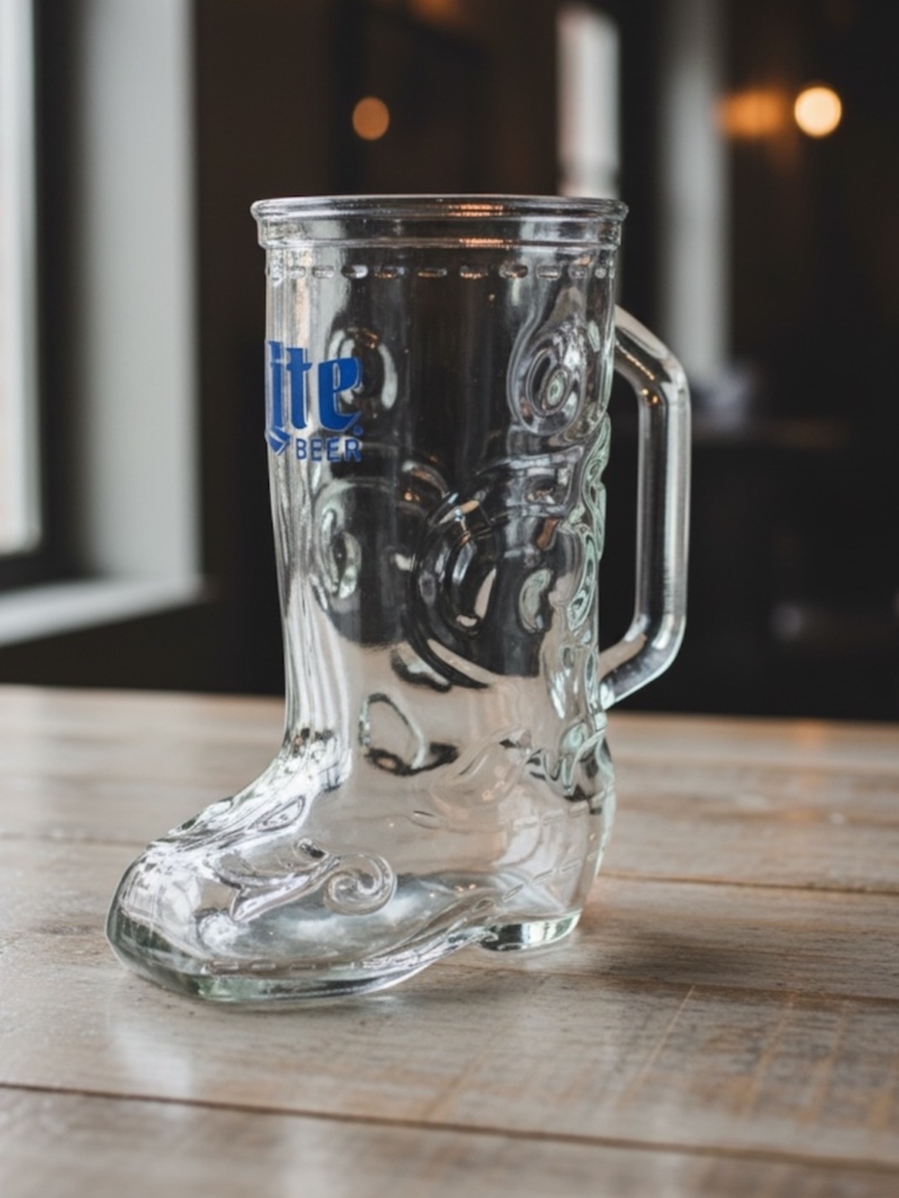 Vintage Miller Lite Cowboy Boot Shaped Beer Mugs/Glasses Set of 6